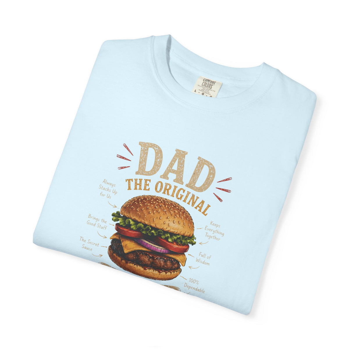 Dad The Original Grill Master T-Shirt — Happy Father’s Day Burger Tee, burger lover gift, Father's Day Grill Master Shirt, Dad Burger BBQ T-Shirt, Funny Father Gift, BBQ Lover Tee, Dad The Original...
