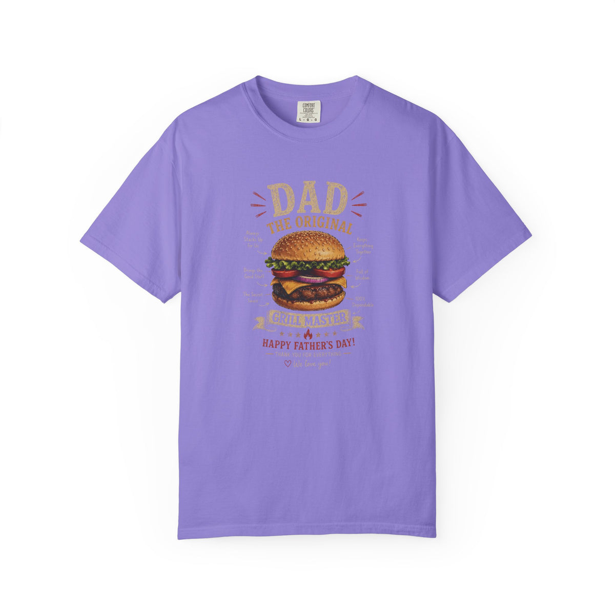 Dad The Original Grill Master T-Shirt — Happy Father’s Day Burger Tee, burger lover gift, Father's Day Grill Master Shirt, Dad Burger BBQ T-Shirt, Funny Father Gift, BBQ Lover Tee, Dad The Original...