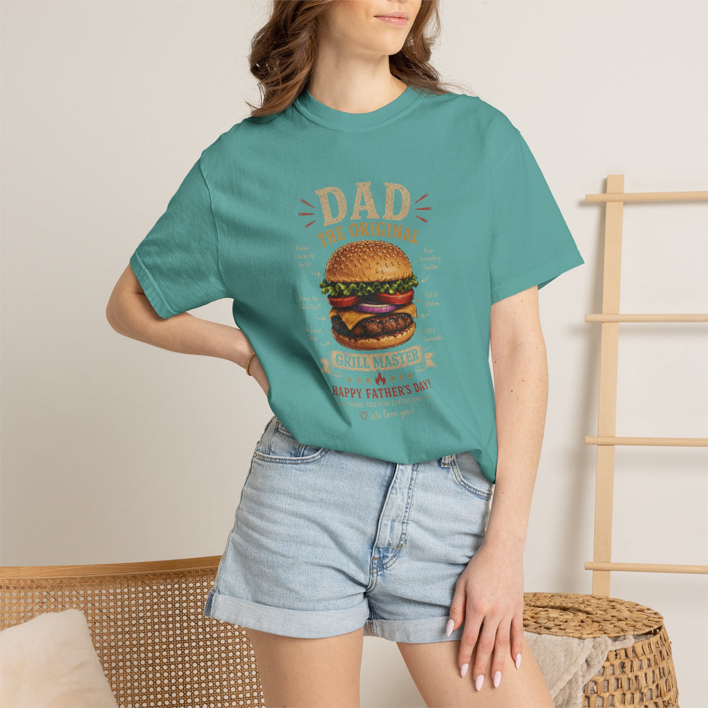 Dad The Original Grill Master T-Shirt — Happy Father’s Day Burger Tee, burger lover gift, Father's Day Grill Master Shirt, Dad Burger BBQ T-Shirt, Funny Father Gift, BBQ Lover Tee, Dad The Original...