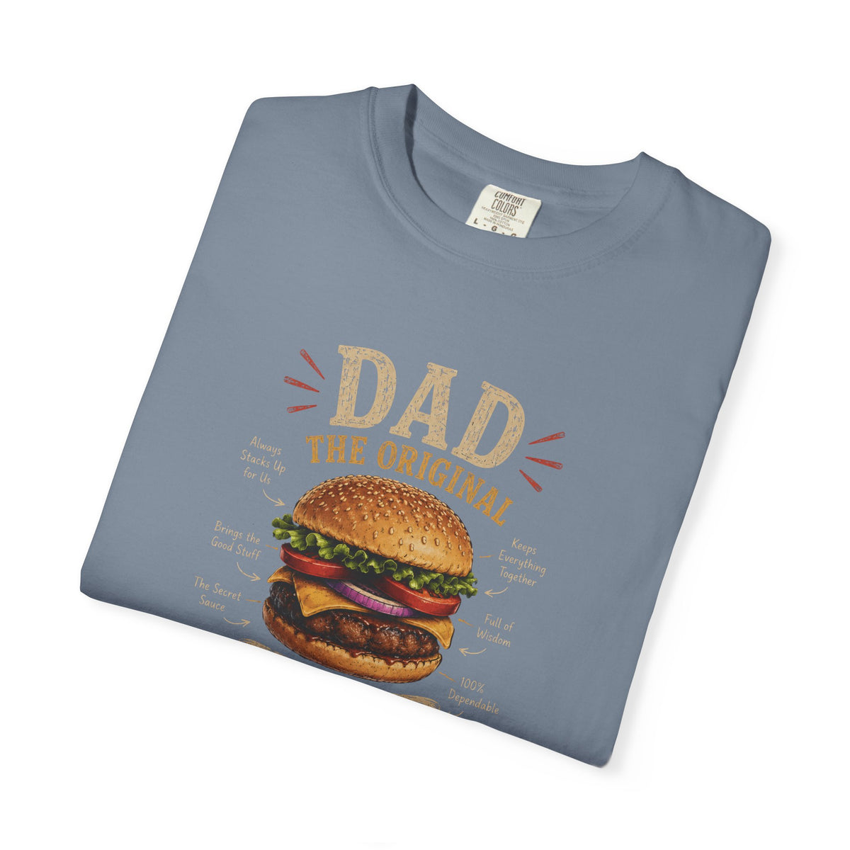 Dad The Original Grill Master T-Shirt — Happy Father’s Day Burger Tee, burger lover gift, Father's Day Grill Master Shirt, Dad Burger BBQ T-Shirt, Funny Father Gift, BBQ Lover Tee, Dad The Original...