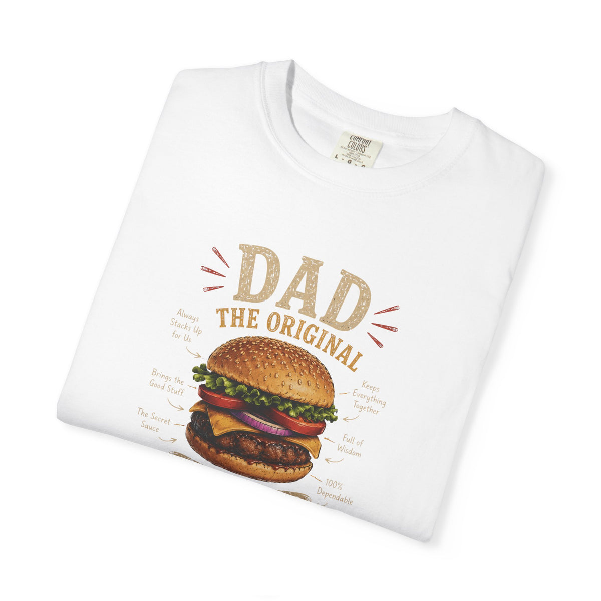 Dad The Original Grill Master T-Shirt — Happy Father’s Day Burger Tee, burger lover gift, Father's Day Grill Master Shirt, Dad Burger BBQ T-Shirt, Funny Father Gift, BBQ Lover Tee, Dad The Original...