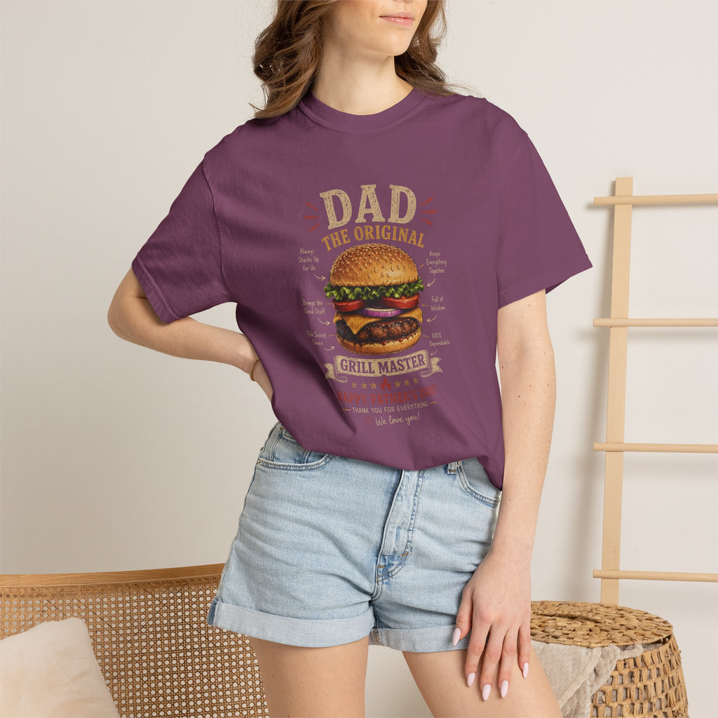 Dad The Original Grill Master T-Shirt — Happy Father’s Day Burger Tee, burger lover gift, Father's Day Grill Master Shirt, Dad Burger BBQ T-Shirt, Funny Father Gift, BBQ Lover Tee, Dad The Original...