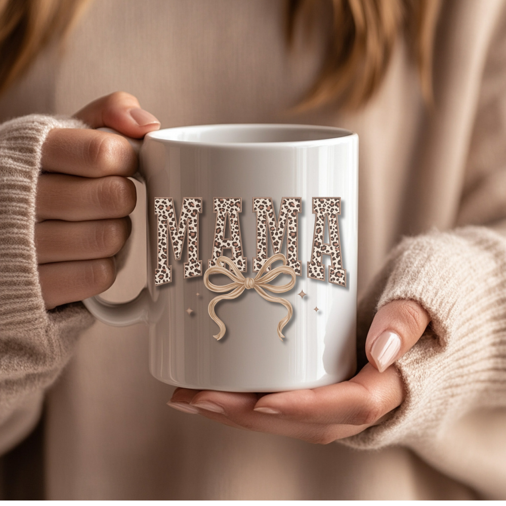 Accent Coffee Mug 11, 15oz, Gift for Mom | Cute Animal Print Cup | Mother’s Day Gift, beautiful present, Loving Moms