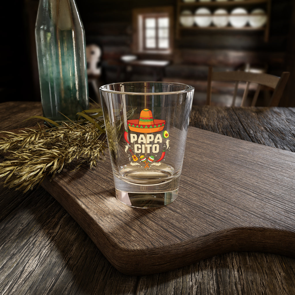 Papa Cito Fiesta Shot Glass, 1.5oz Party Shooter, Cool Shot Glass Gift, Mexican Funny Design,Modern Tequila, 5 de Mayo, Mexican Celebration
