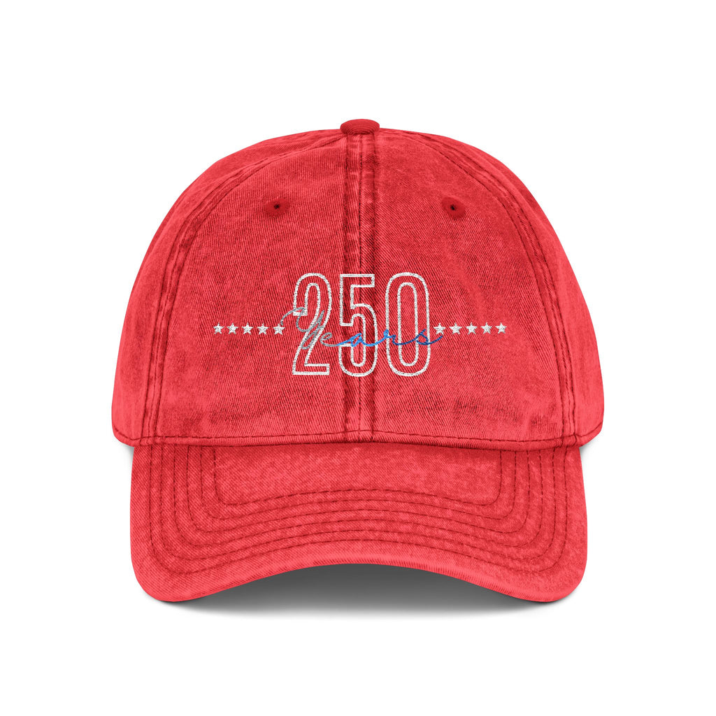 Embroidered 250th Anniversary Vintage Cap, 4 of July, Gift for him, Unisex Present, Patriotic day, USA holiday, Veteran