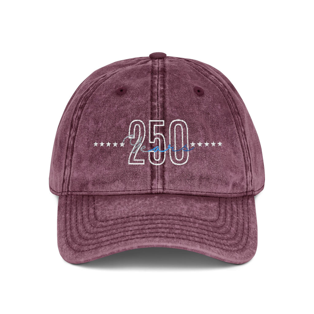 Embroidered 250th Anniversary Vintage Cap, 4 of July, Gift for him, Unisex Present, Patriotic day, USA holiday, Veteran