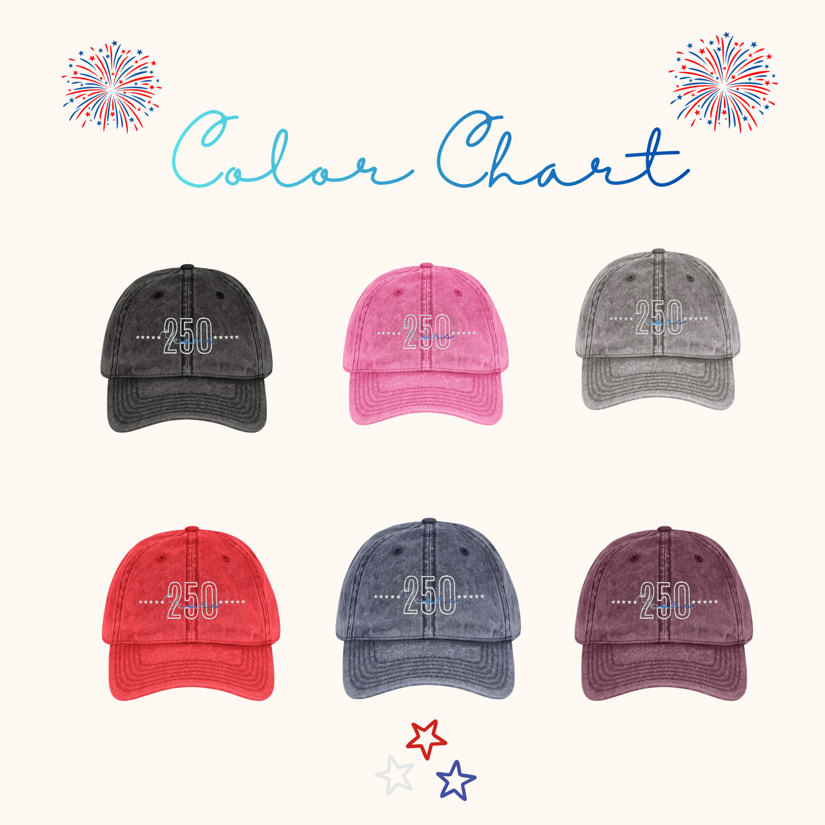 Embroidered 250th Anniversary Vintage Cap, 4 of July, Gift for him, Unisex Present, Patriotic day, USA holiday, Veteran