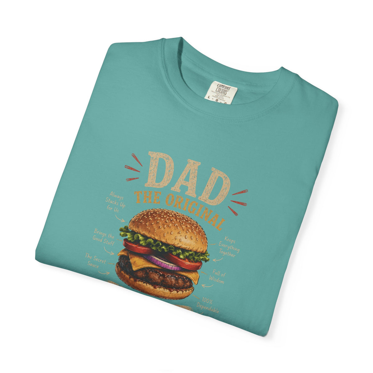 Dad The Original Grill Master T-Shirt — Happy Father’s Day Burger Tee, burger lover gift, Father's Day Grill Master Shirt, Dad Burger BBQ T-Shirt, Funny Father Gift, BBQ Lover Tee, Dad The Original...