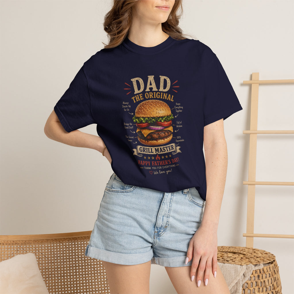 Dad The Original Grill Master T-Shirt — Happy Father’s Day Burger Tee, burger lover gift, Father's Day Grill Master Shirt, Dad Burger BBQ T-Shirt, Funny Father Gift, BBQ Lover Tee, Dad The Original...