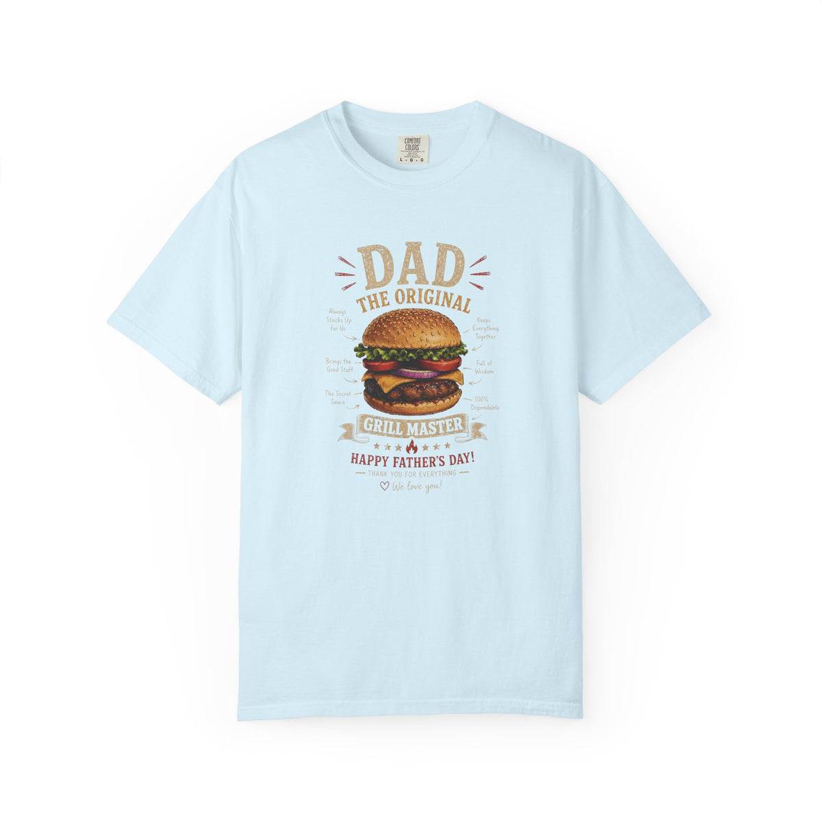 Dad The Original Grill Master T-Shirt — Happy Father’s Day Burger Tee, burger lover gift, Father's Day Grill Master Shirt, Dad Burger BBQ T-Shirt, Funny Father Gift, BBQ Lover Tee, Dad The Original...