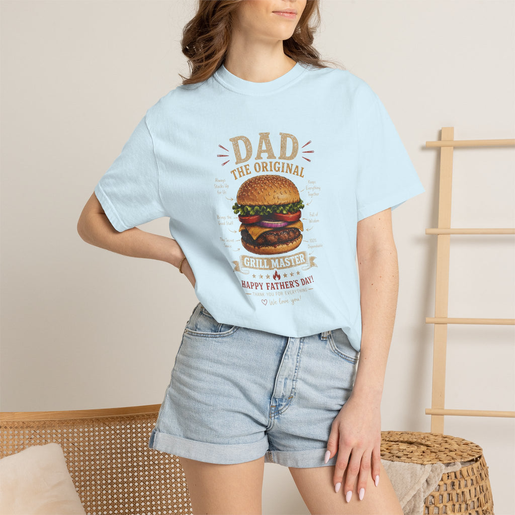 Dad The Original Grill Master T-Shirt — Happy Father’s Day Burger Tee, burger lover gift, Father's Day Grill Master Shirt, Dad Burger BBQ T-Shirt, Funny Father Gift, BBQ Lover Tee, Dad The Original...