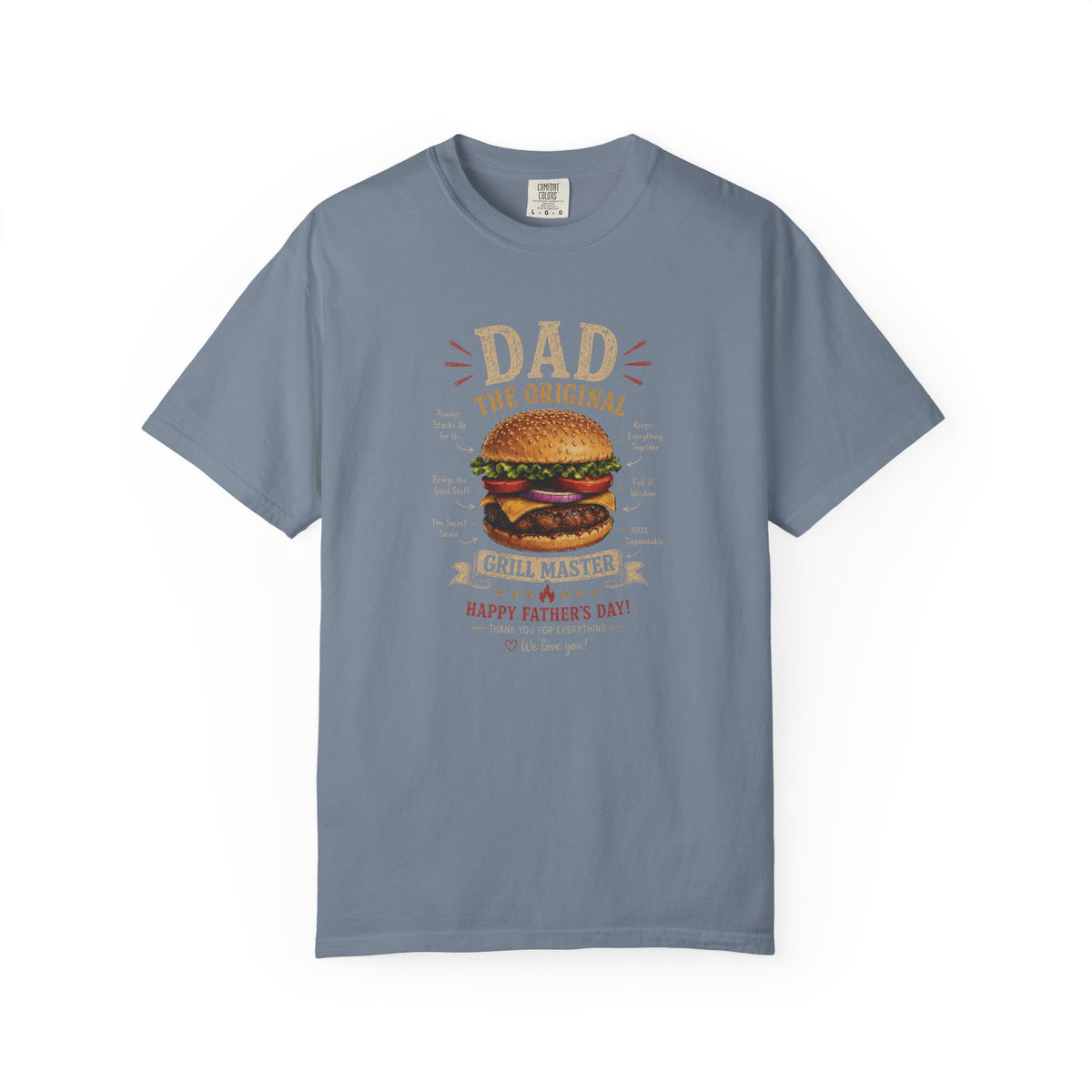 Dad The Original Grill Master T-Shirt — Happy Father’s Day Burger Tee, burger lover gift, Father's Day Grill Master Shirt, Dad Burger BBQ T-Shirt, Funny Father Gift, BBQ Lover Tee, Dad The Original...