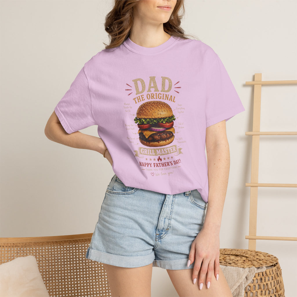 Dad The Original Grill Master T-Shirt — Happy Father’s Day Burger Tee, burger lover gift, Father's Day Grill Master Shirt, Dad Burger BBQ T-Shirt, Funny Father Gift, BBQ Lover Tee, Dad The Original...