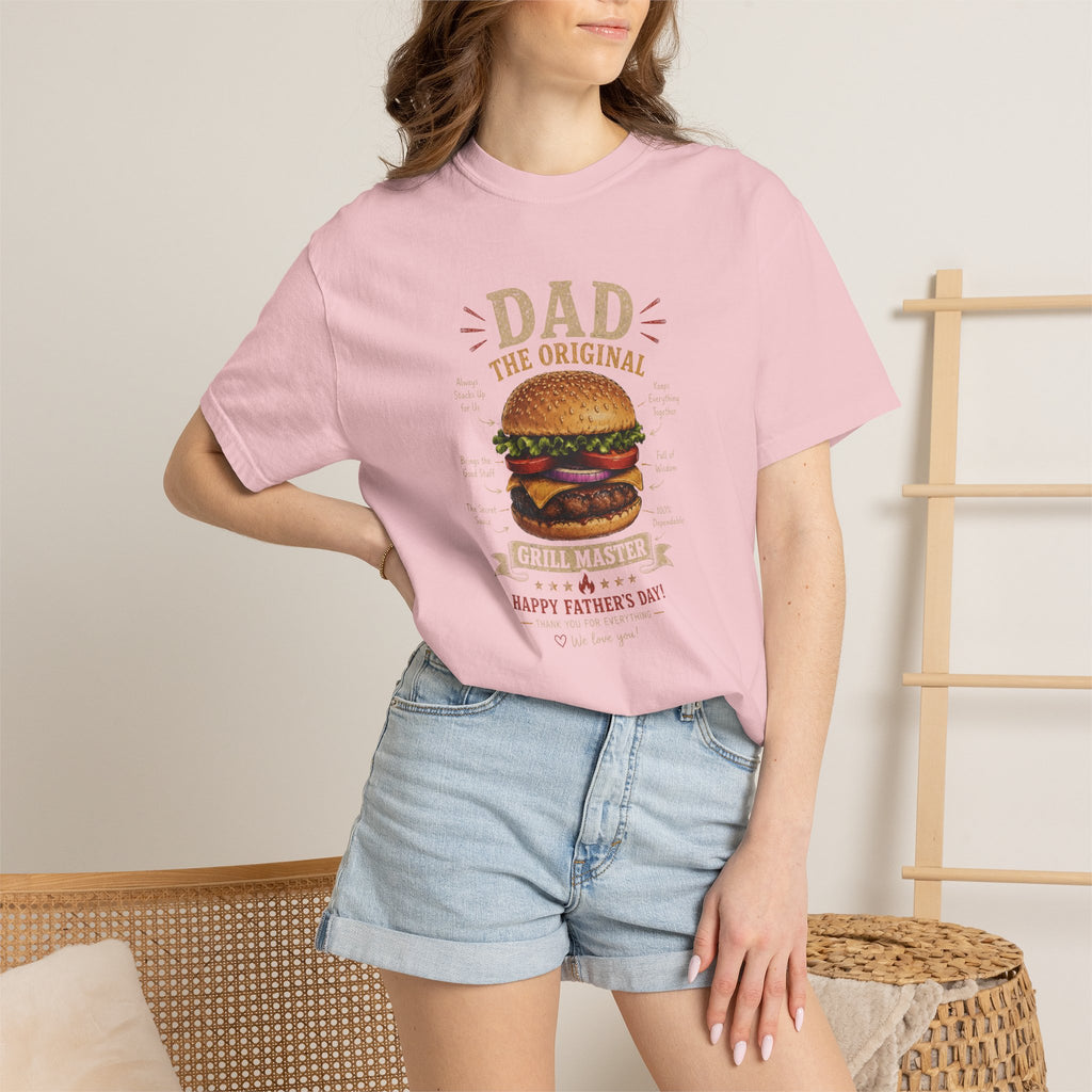 Dad The Original Grill Master T-Shirt — Happy Father’s Day Burger Tee, burger lover gift, Father's Day Grill Master Shirt, Dad Burger BBQ T-Shirt, Funny Father Gift, BBQ Lover Tee, Dad The Original...