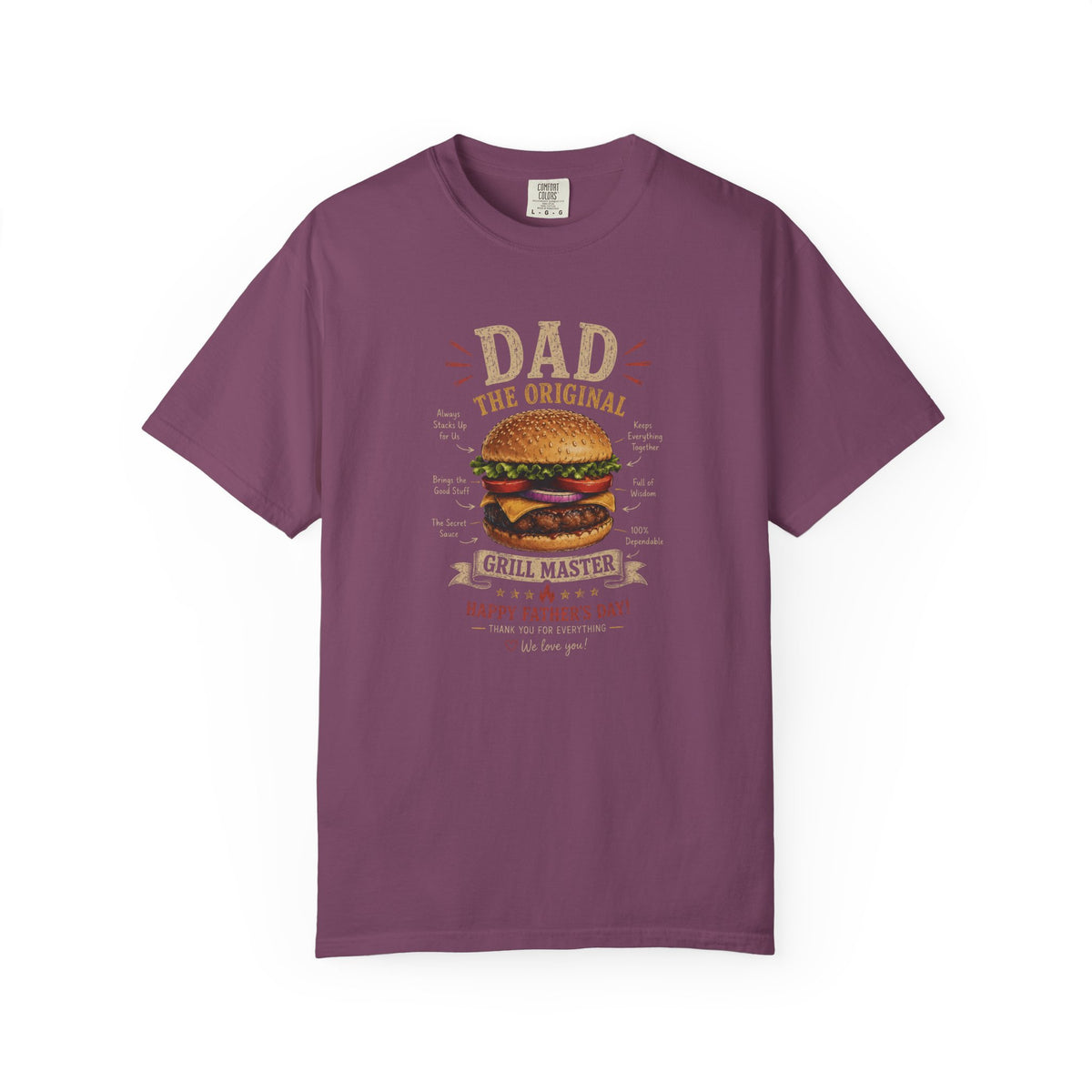 Dad The Original Grill Master T-Shirt — Happy Father’s Day Burger Tee, burger lover gift, Father's Day Grill Master Shirt, Dad Burger BBQ T-Shirt, Funny Father Gift, BBQ Lover Tee, Dad The Original...