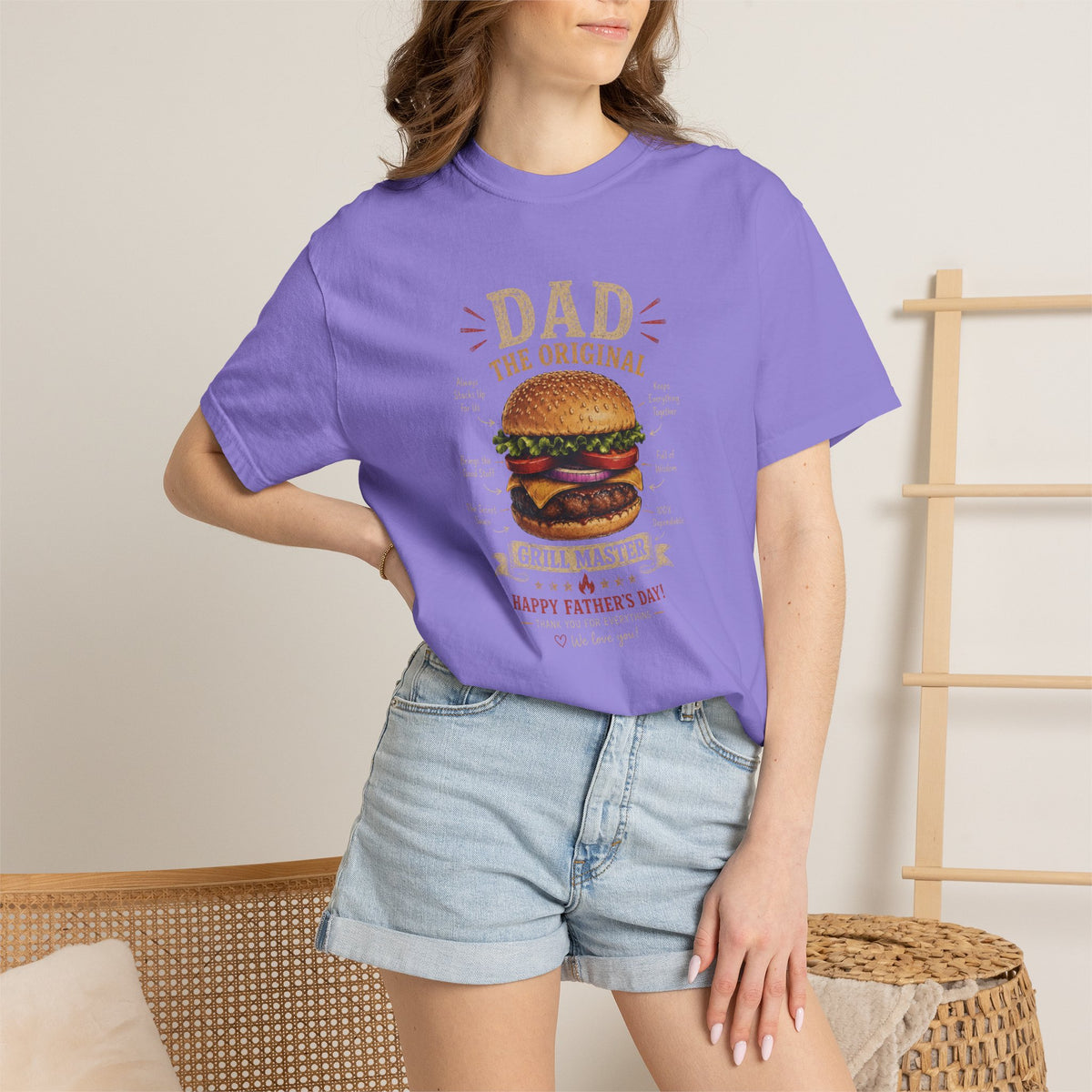 Dad The Original Grill Master T-Shirt — Happy Father’s Day Burger Tee, burger lover gift, Father's Day Grill Master Shirt, Dad Burger BBQ T-Shirt, Funny Father Gift, BBQ Lover Tee, Dad The Original...