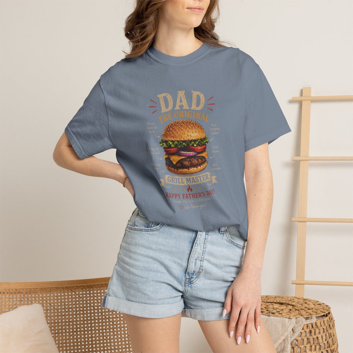Dad The Original Grill Master T-Shirt — Happy Father’s Day Burger Tee, burger lover gift, Father's Day Grill Master Shirt, Dad Burger BBQ T-Shirt, Funny Father Gift, BBQ Lover Tee, Dad The Original...
