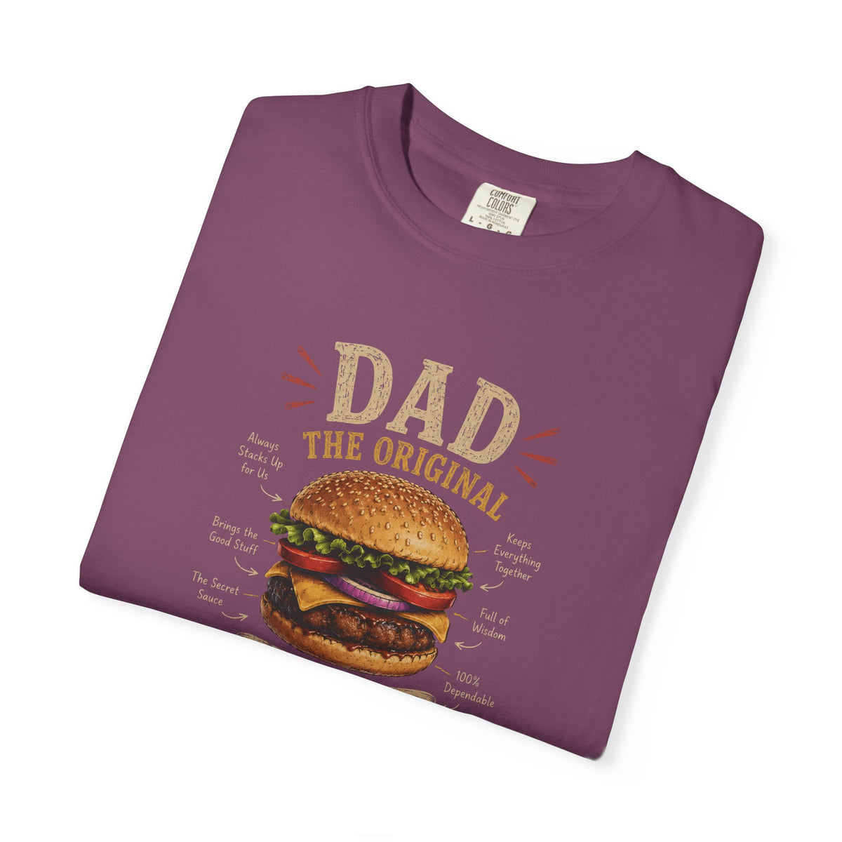 Dad The Original Grill Master T-Shirt — Happy Father’s Day Burger Tee, burger lover gift, Father's Day Grill Master Shirt, Dad Burger BBQ T-Shirt, Funny Father Gift, BBQ Lover Tee, Dad The Original...