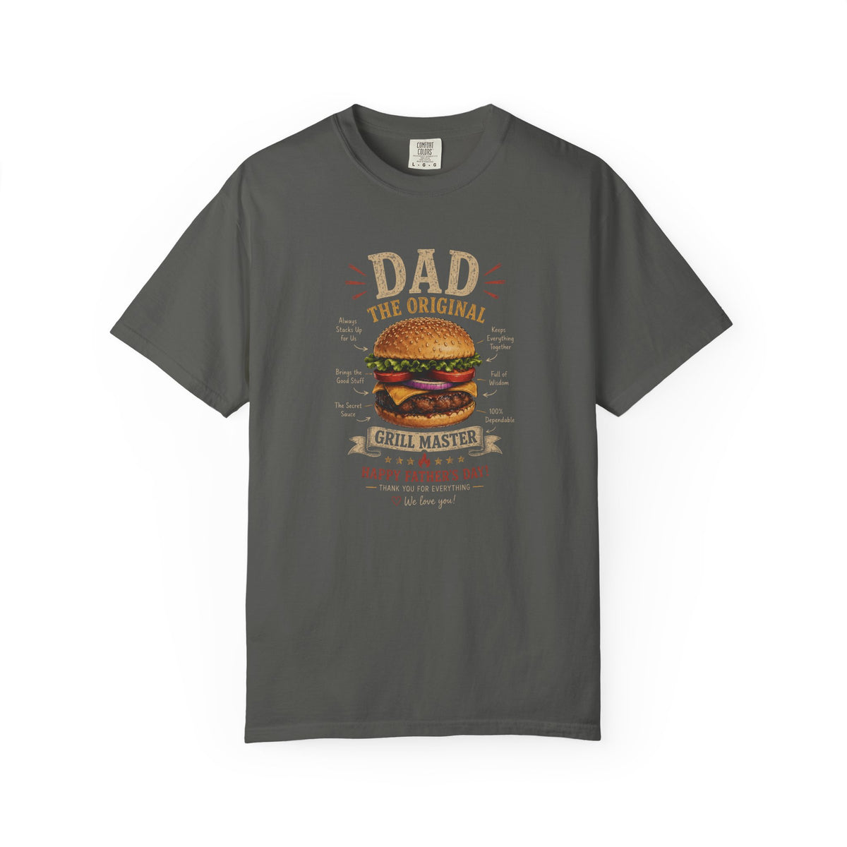 Dad The Original Grill Master T-Shirt — Happy Father’s Day Burger Tee, burger lover gift, Father's Day Grill Master Shirt, Dad Burger BBQ T-Shirt, Funny Father Gift, BBQ Lover Tee, Dad The Original...